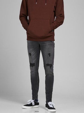 JACK & JONES Скинни Джинсы 'Pete' в Черный: спереди