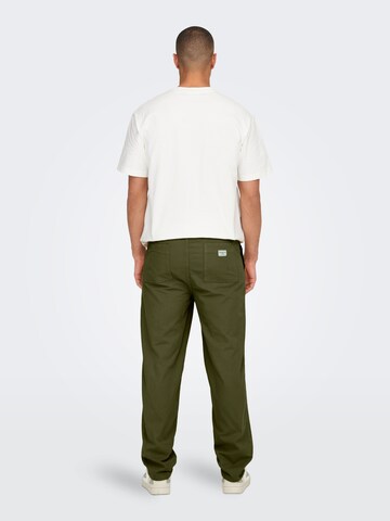 Only & Sons Regular Broek 'ONSSinus' in Groen