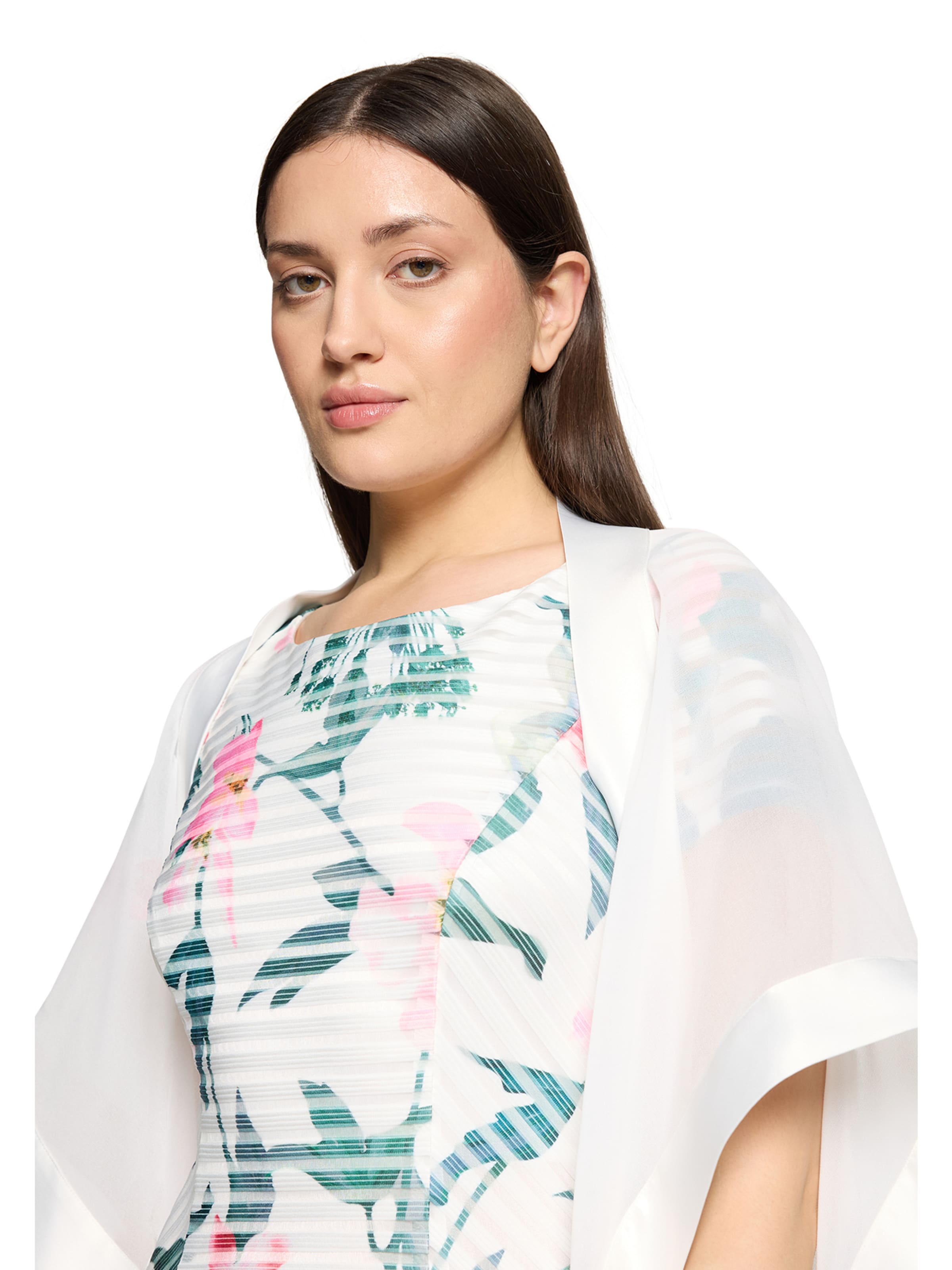 Vera Mont Chiffonstola mit 3/4 Arm in Weiß