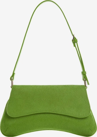 MANGO Shoulder Bag 'hft wavy' in Green: front