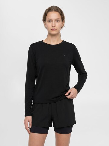 T-shirt fonctionnel Hummel en noir : devant