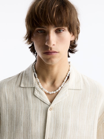 Pull&Bear Comfort fit Overhemd in Beige