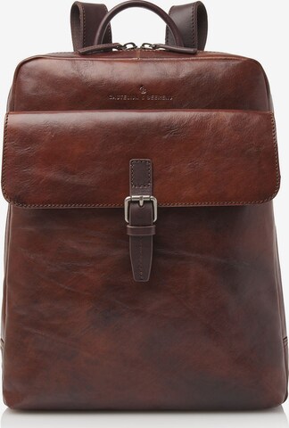 Castelijn & Beerens Laptop Bag 'Rien' in Brown: front