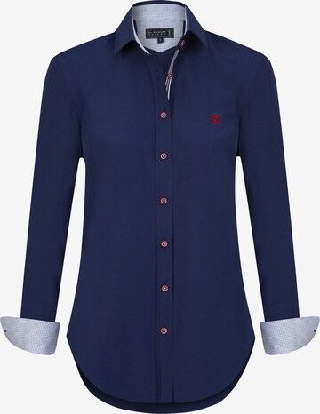 Sir Raymond Tailor Blouse 'Labe Cha' in Blauw: voorkant