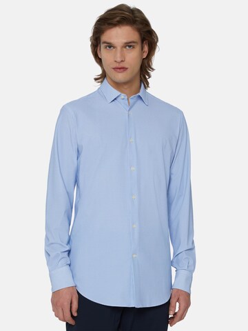 Boggi Milano Regularny krój Koszula w kolorze niebieski: przód