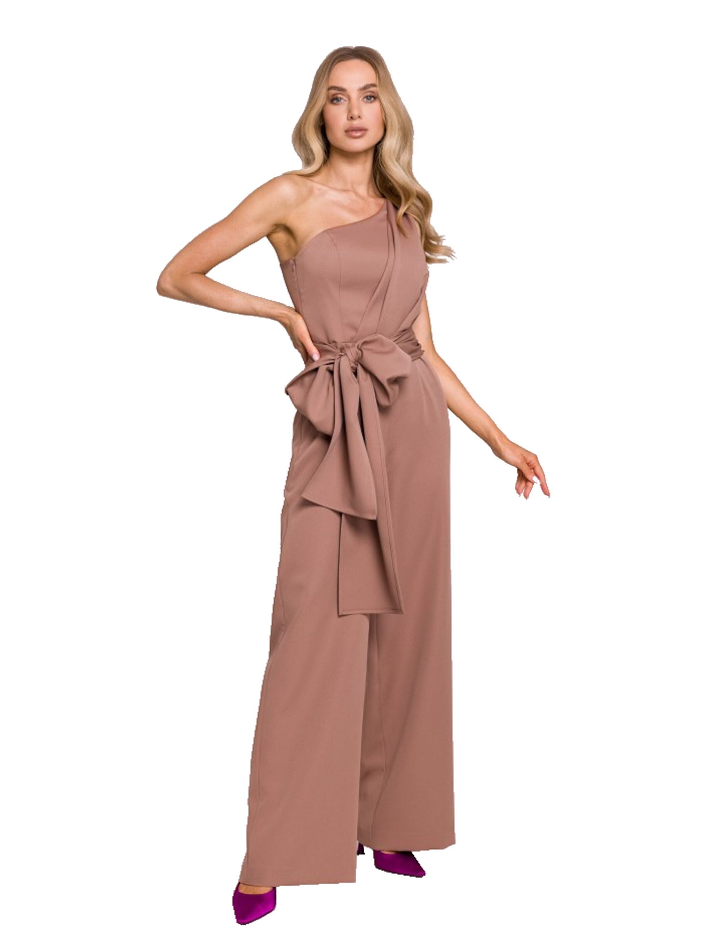 Numoco Jumpsuit 'Silvia' in Brown: front