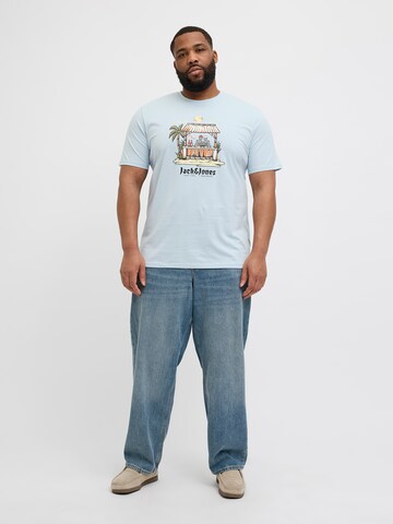 Jack & Jones Plus Bluser & t-shirts 'JORSKULL COAST' i blå