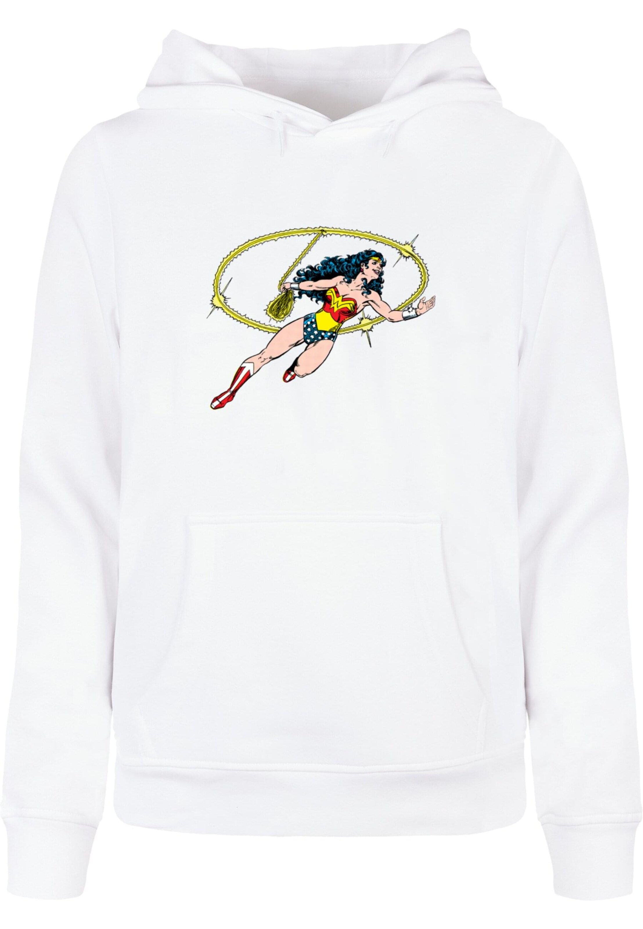 Merchcode Sweatshirt 'Wonder Woman Lasso of Truth' in Wit: voorkant