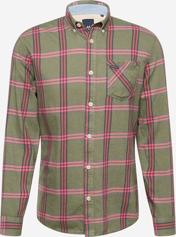 Lindbergh Regular fit Button Up Shirt in Green: front