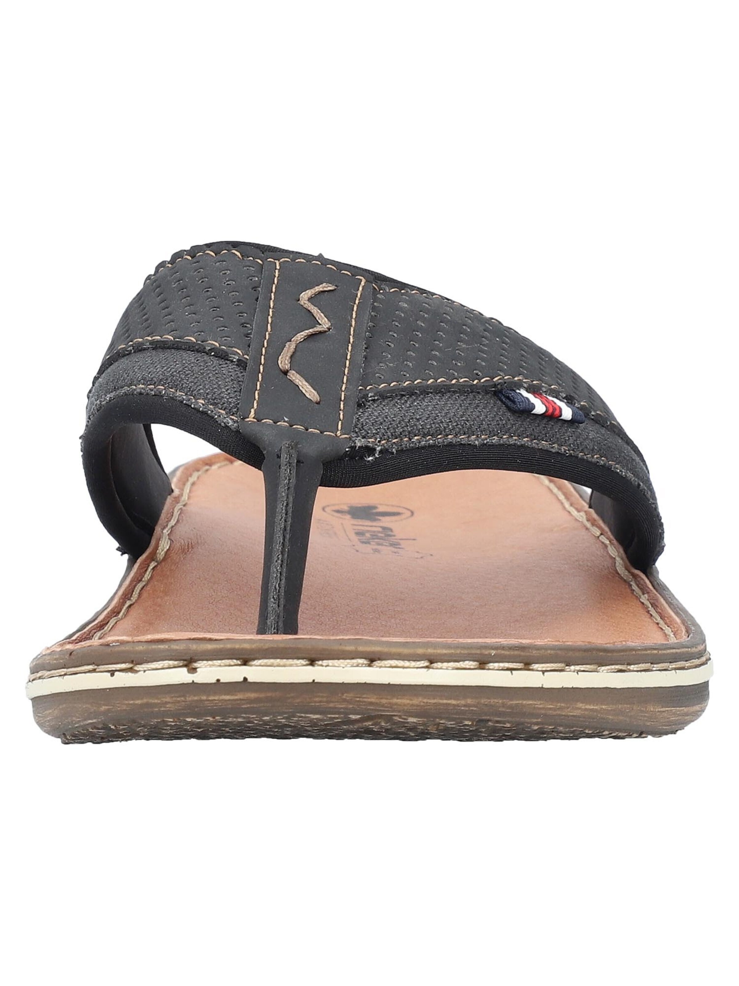 Rieker Teenslippers 'Comfort' in Zwart