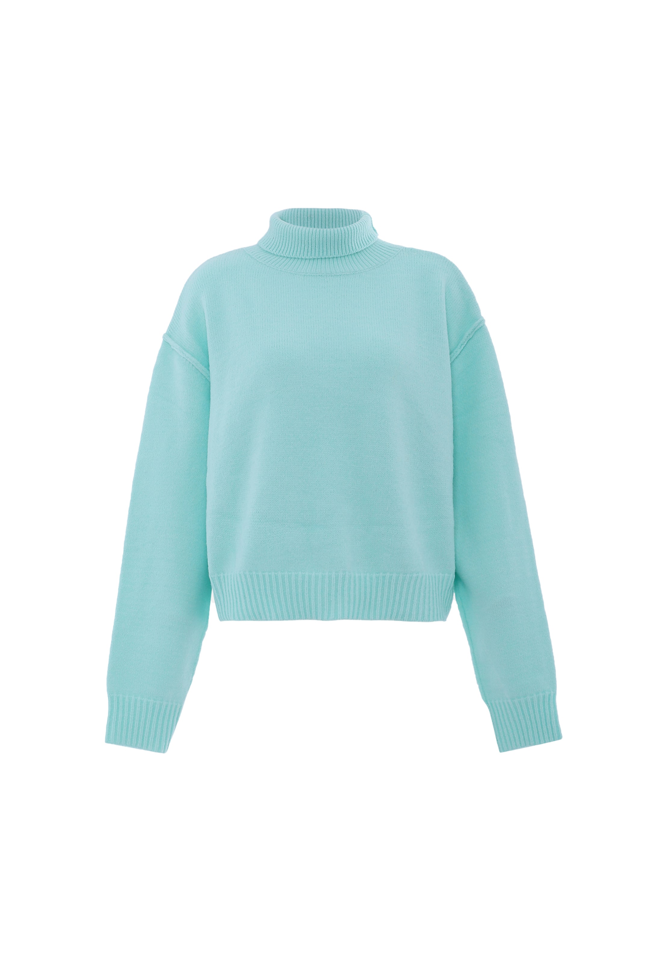 Pulover de la aleva pe verde: față