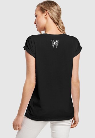 Merchcode T-Shirt 'Flowers Bloom' in Schwarz