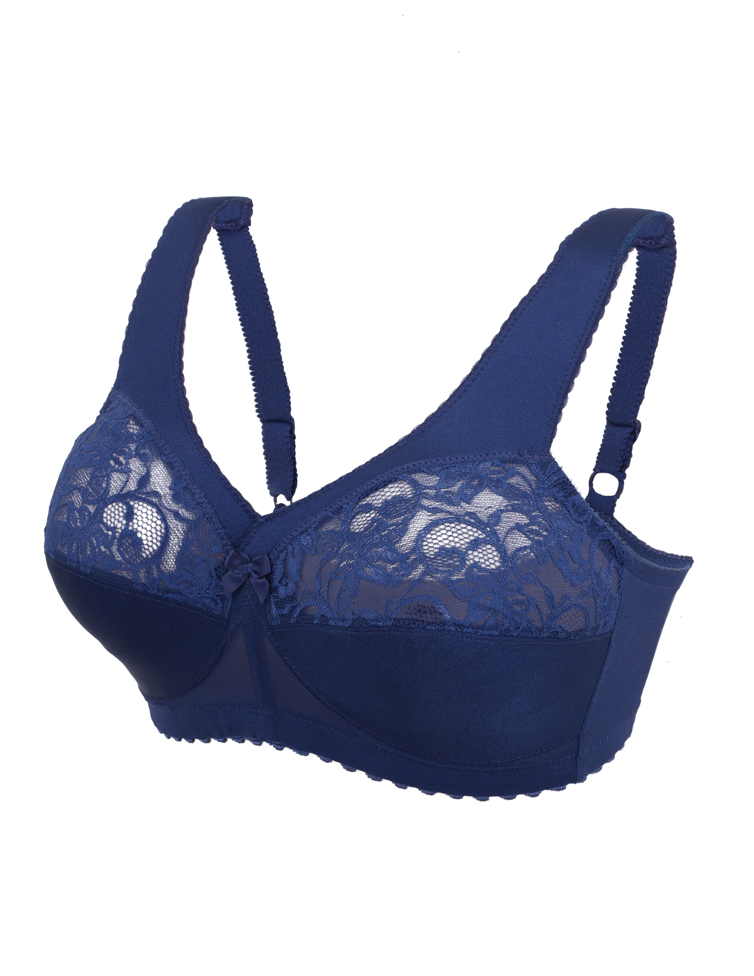 GLAMORISE Minimiser Bra in Blue: front