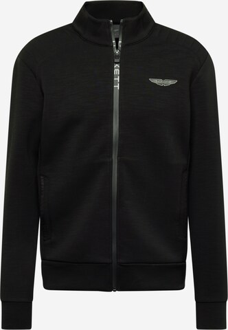 Hackett London Sweatjacke 'AM TRACK' in Schwarz: predná strana