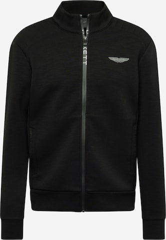 Hackett London Sweatjacke 'AM TRACK' in Schwarz: predná strana