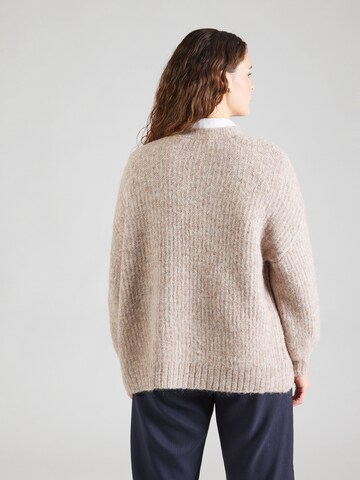 ONLY Carmakoma Knit cardigan 'CARMAGGIE' in Brown