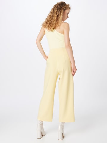 Wide leg Pantaloni de la Warehouse pe galben