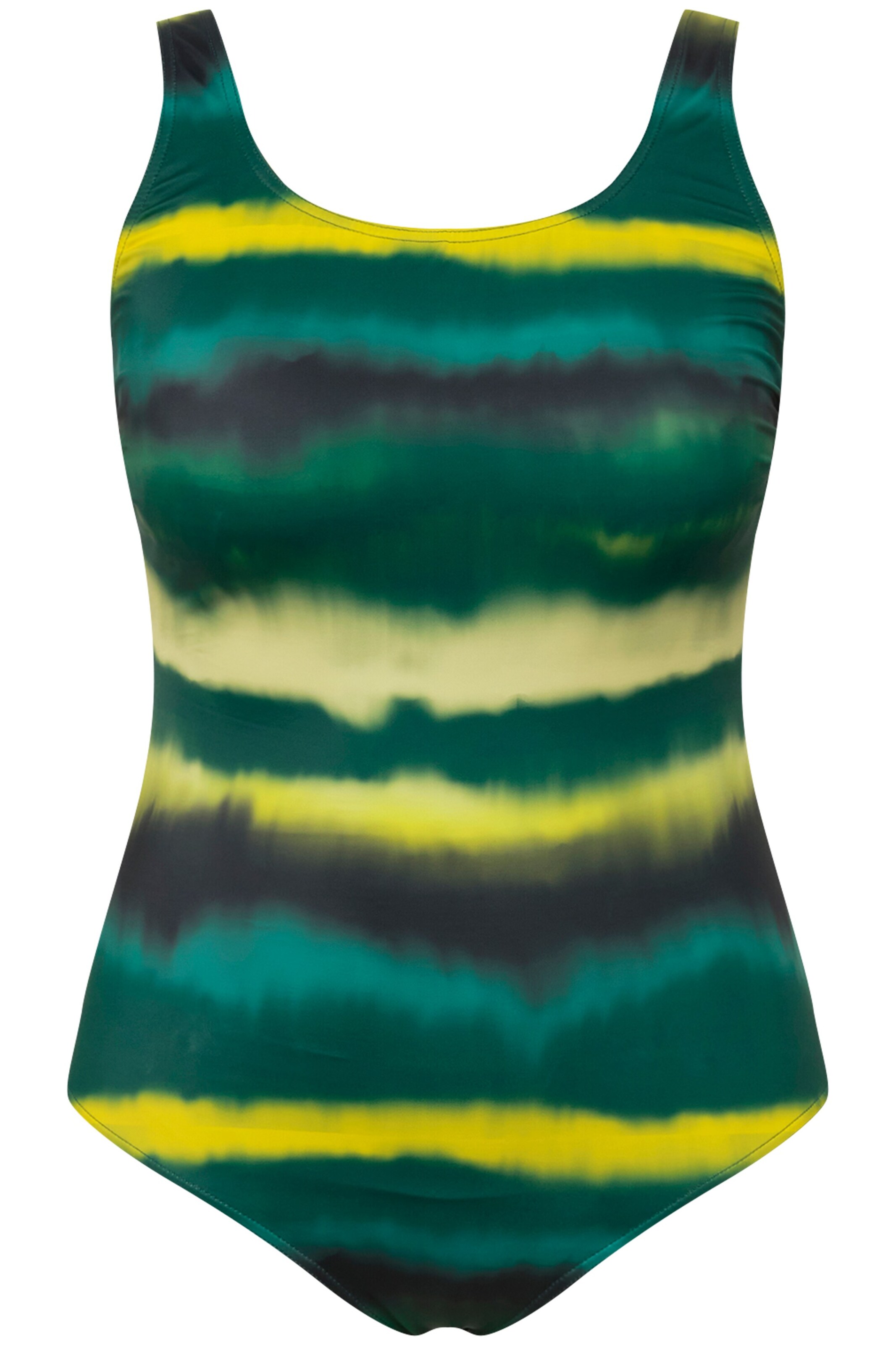 Ulla Popken Bustier Badeanzug in Grün: Vorderseite