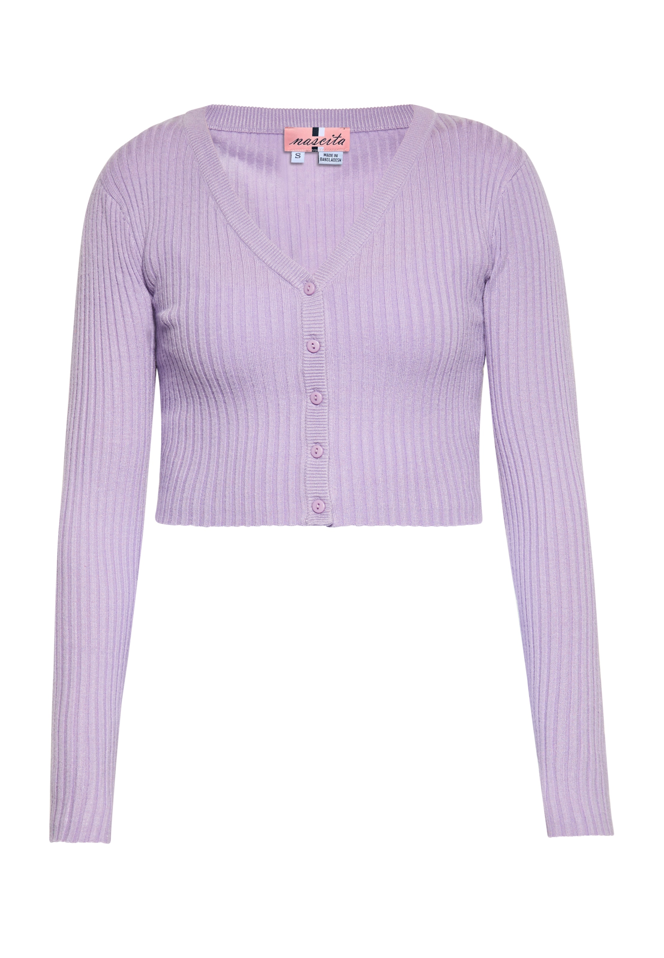 swirly Neuletakki värissä lila: etupuoli