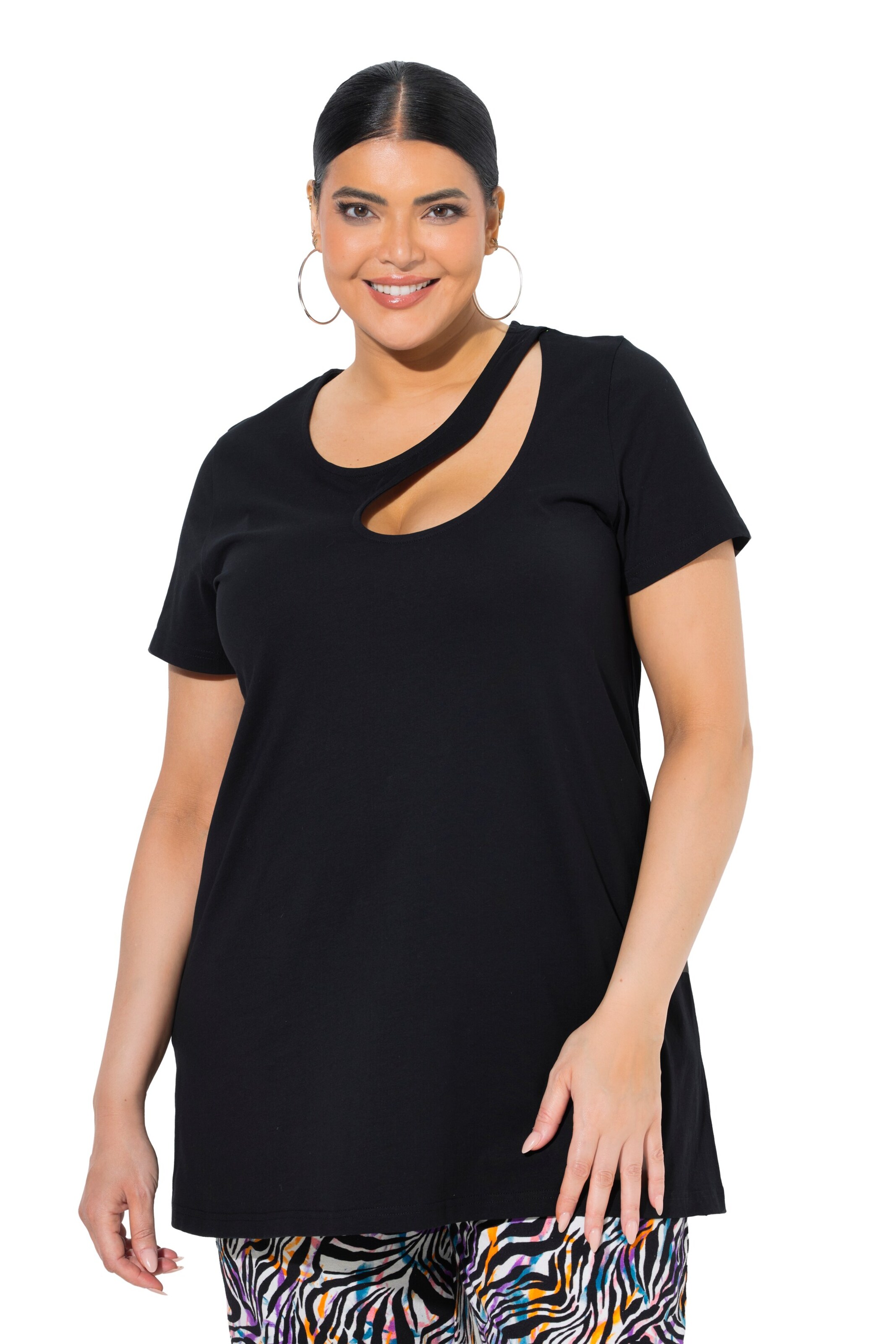 Ulla Popken Shirt in Schwarz: Vorderseite