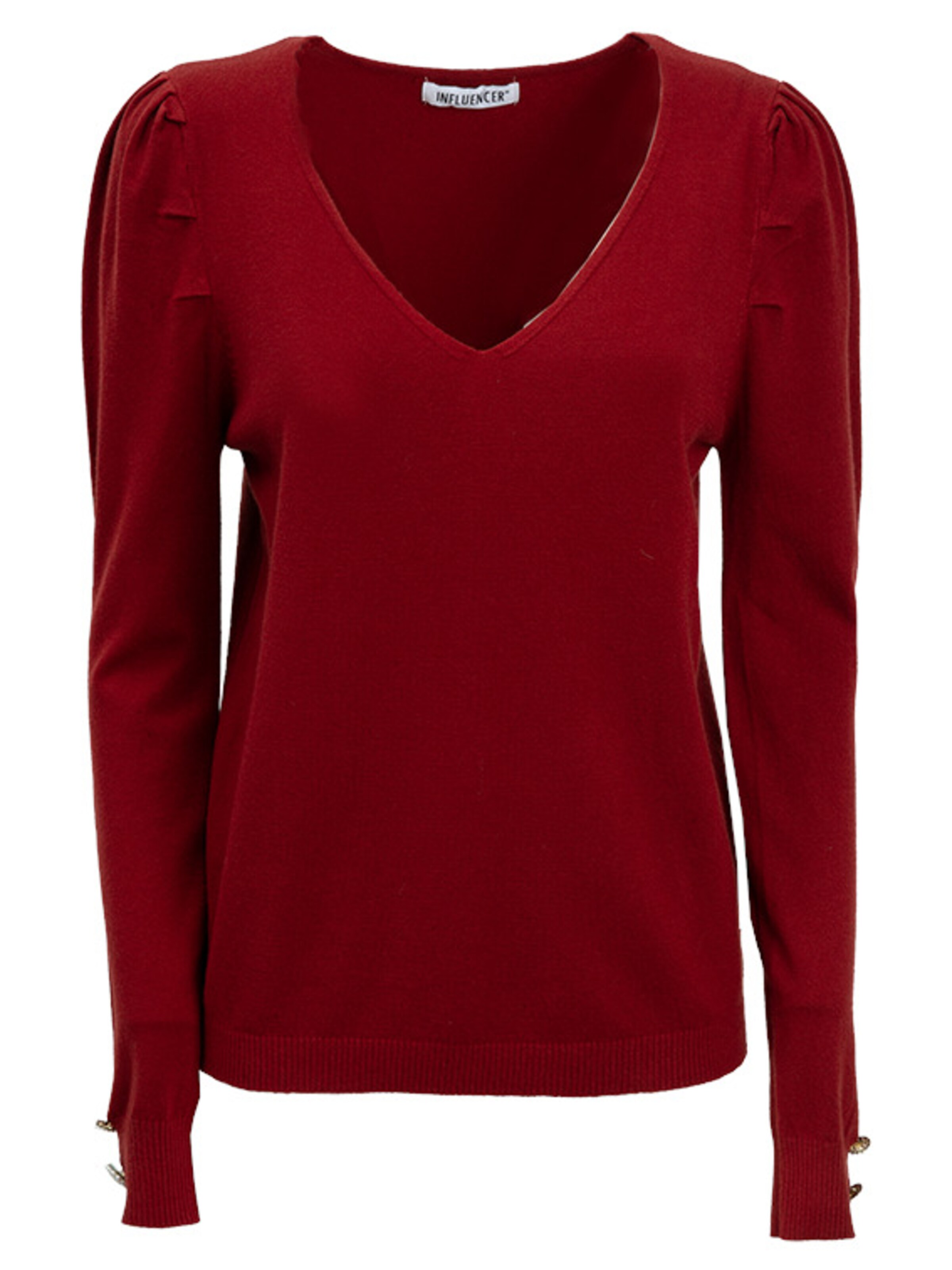 Influencer Pullover in Rot: Vorderseite