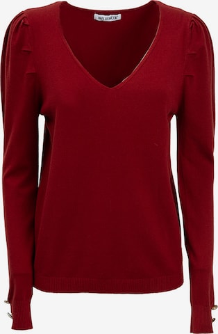 sarkans Influencer Džemperis: no priekšpuses