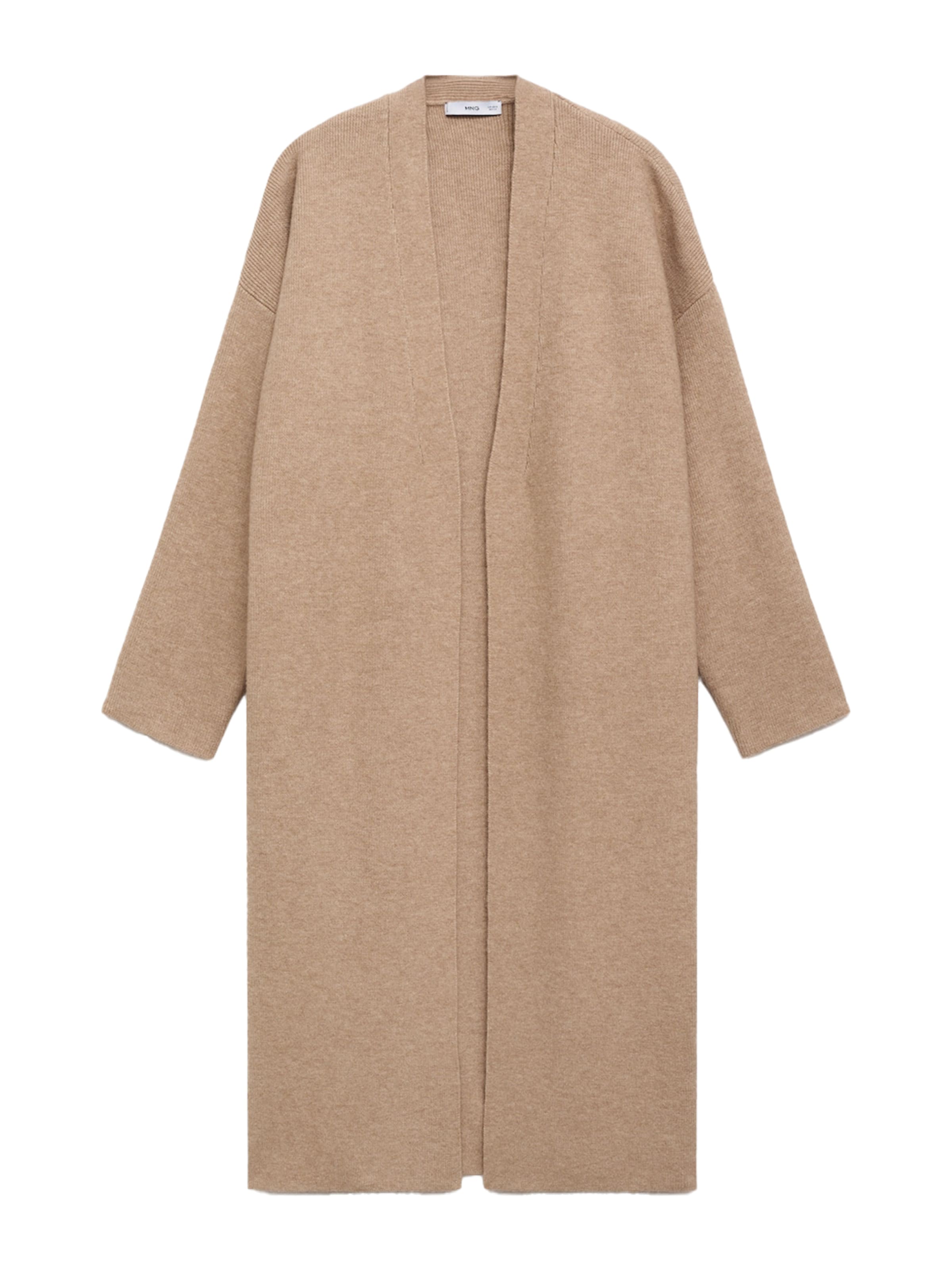 MANGO Плетена жилетка 'RINGON' в сиво: отпред