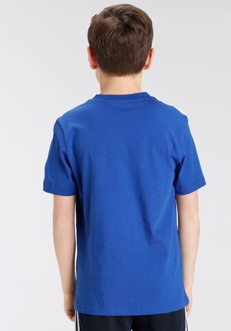 ADIDAS SPORTSWEAR - Camisa funcionais 'Essentials 3-Stripes ' em azul