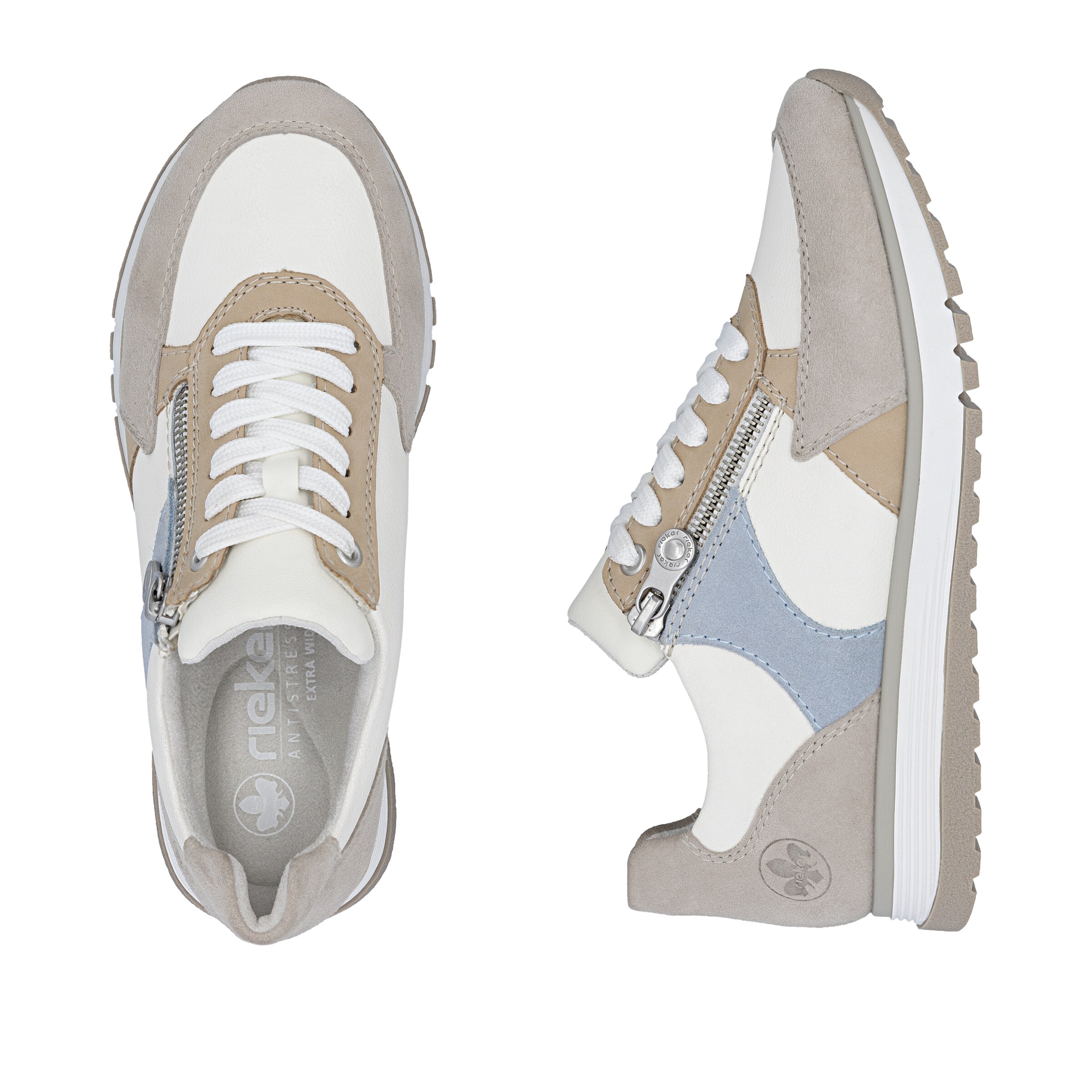 Baskets basses Rieker en blanc