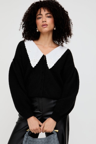 lily and lionel Strickjacke 'Suzzanna' in Schwarz: Vorderseite