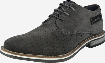 bugatti Lace-Up Shoes in Grey: front