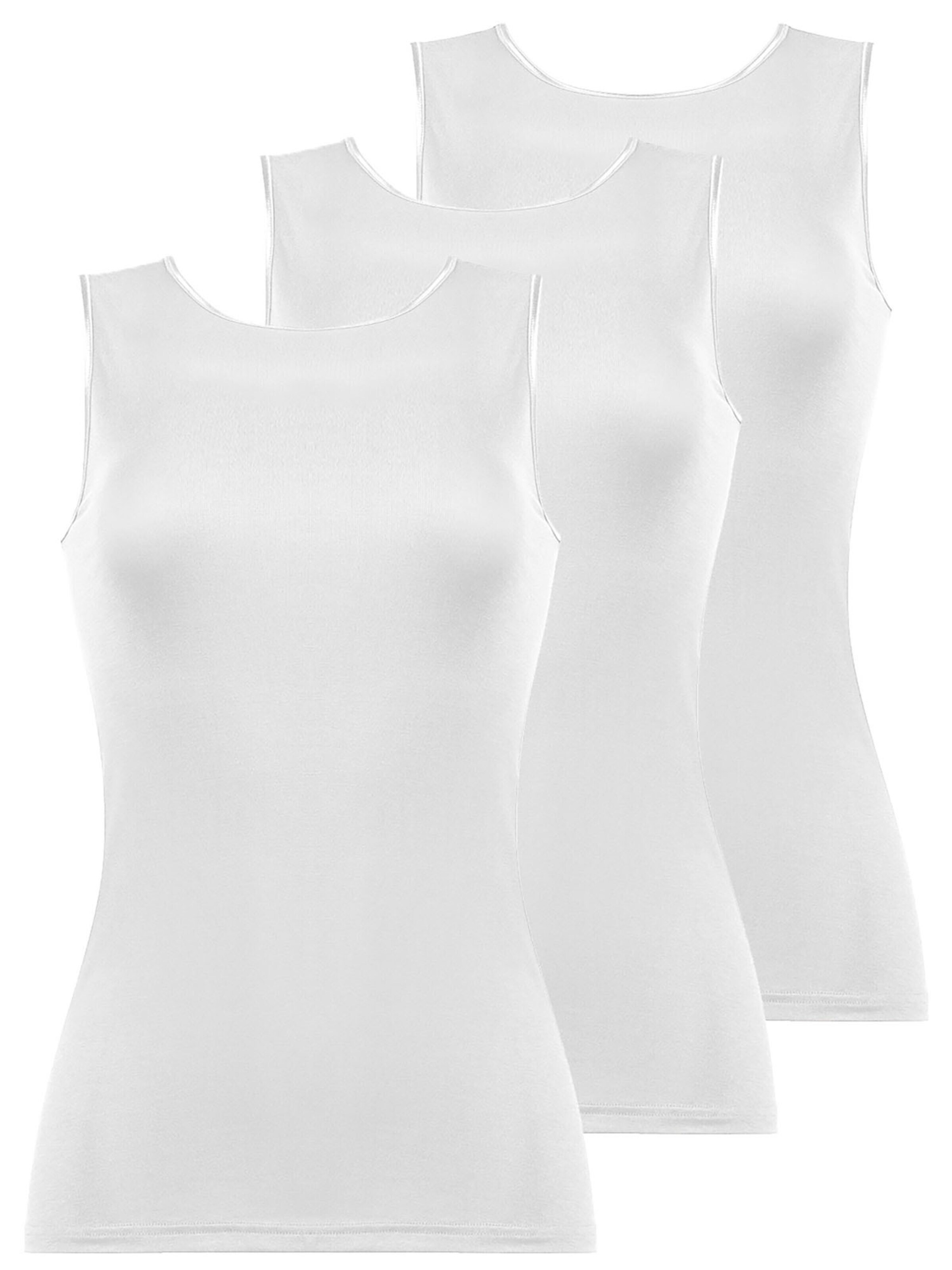 Nina von C. Undershirt 'Fine Cotton' in White: front