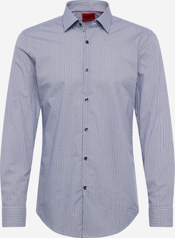 HUGO Red - Slim Fit Camisa 'Kenno' em azul: frente