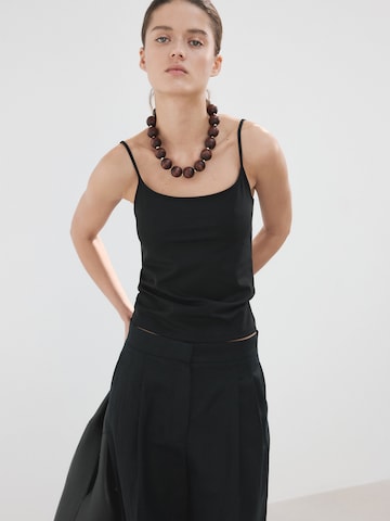MANGO Top 'BACARI' in Zwart: voorkant