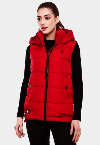 MARIKOO Bodywarmer 'Zarinaa' in Rood: voorkant