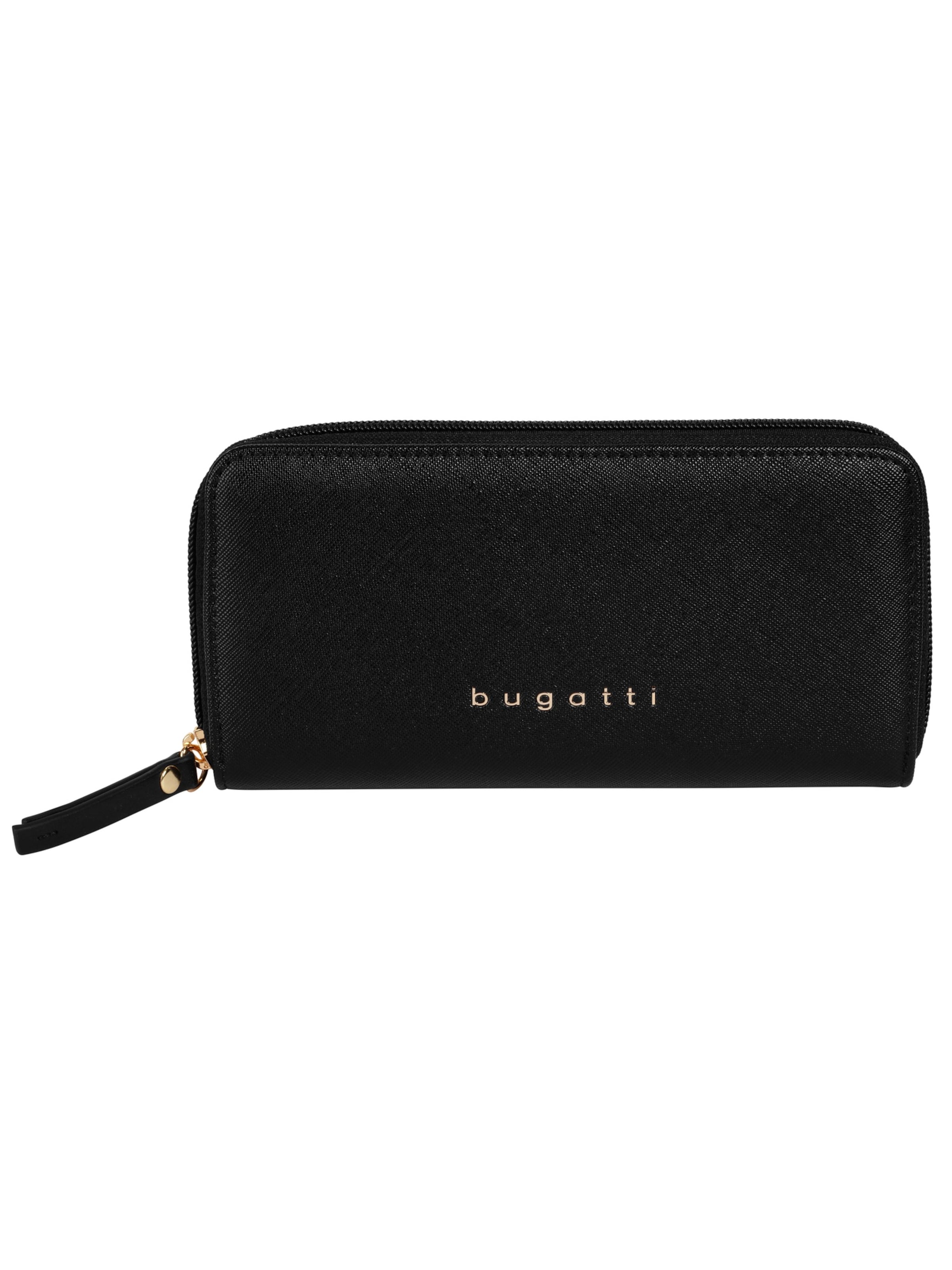 bugatti Wallet 'ELLA SAFFIANO' in Black: front