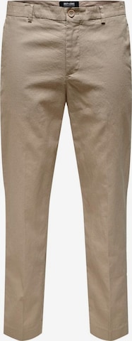Regular Pantalon Only & Sons en marron : devant