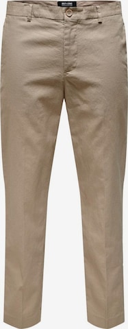 Only & Sons Regular Pants in Brown: front