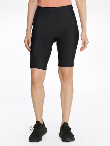 ZIENER Skinny Workout Pants 'NIBA X-Wool' in Black: front