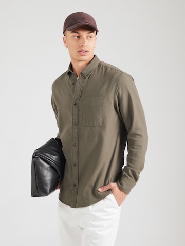 JACK & JONES - Ajuste regular Camisa 'JWHBROOK' en verde: frente