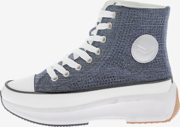 Baskets hautes Kaporal en bleu : devant