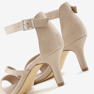 LASCANA Sandalen met riem in Beige