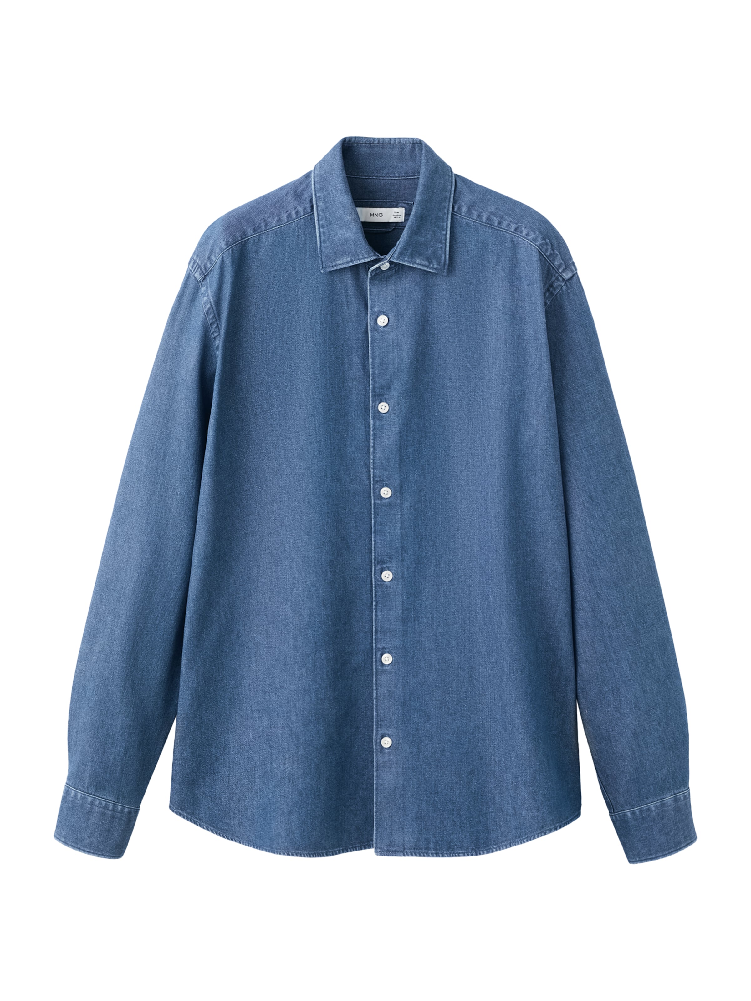 Coupe regular Chemise MANGO MAN en bleu : devant