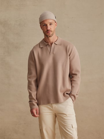 DAN FOX APPAREL Pullover 'Jaron' in Grau: predná strana