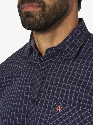 Jan Vanderstorm Comfort Fit Hemd 'Henoch' in Blau