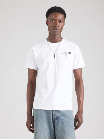 T-Shirt 'Frank' 19V69 ITALIA en blanc : devant