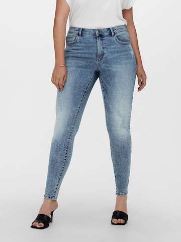 ONLY Carmakoma Skinny Jeans 'SALLY' in Blauw: voorkant