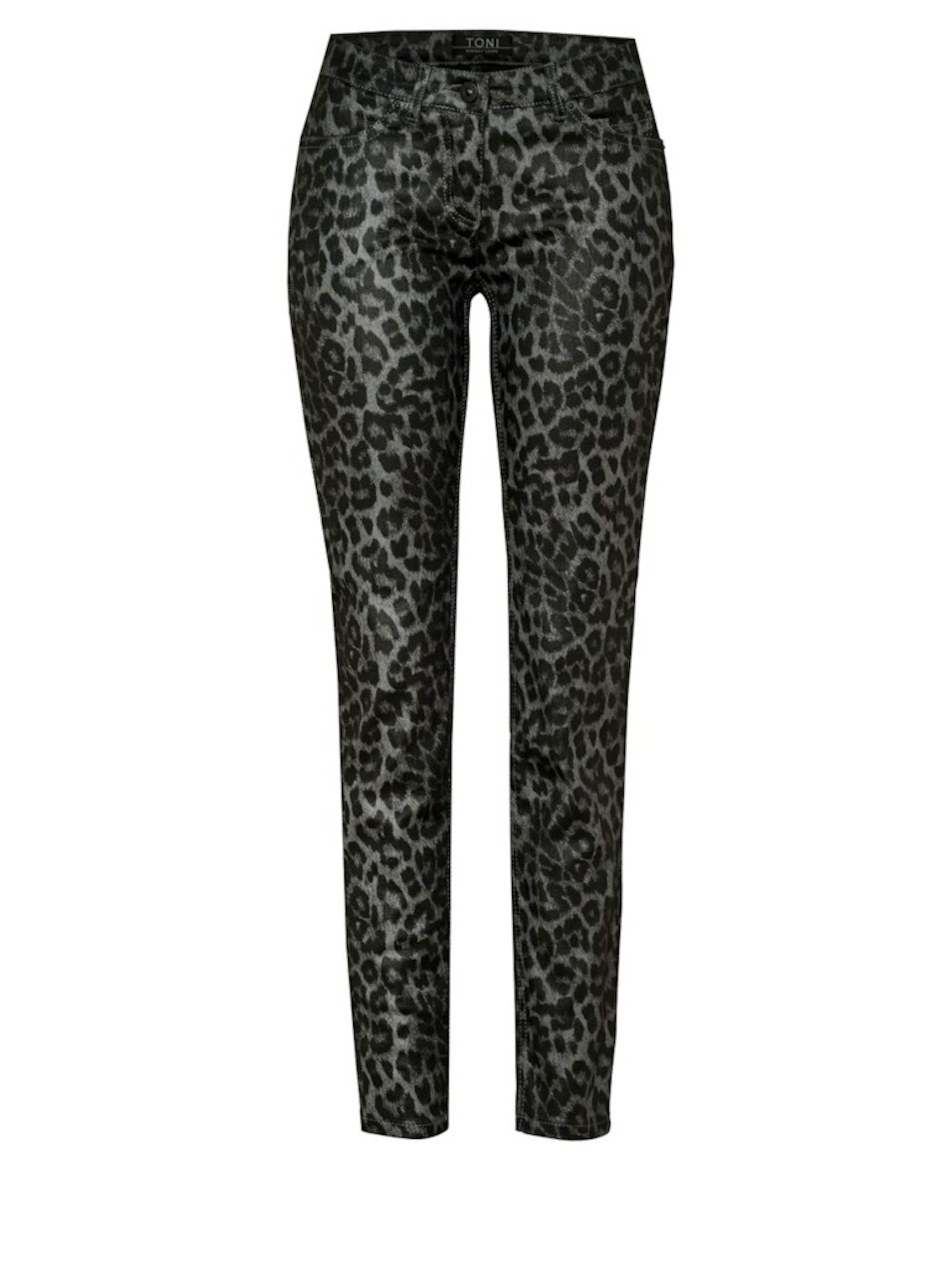 TONI Slim fit Trousers in Grey: front