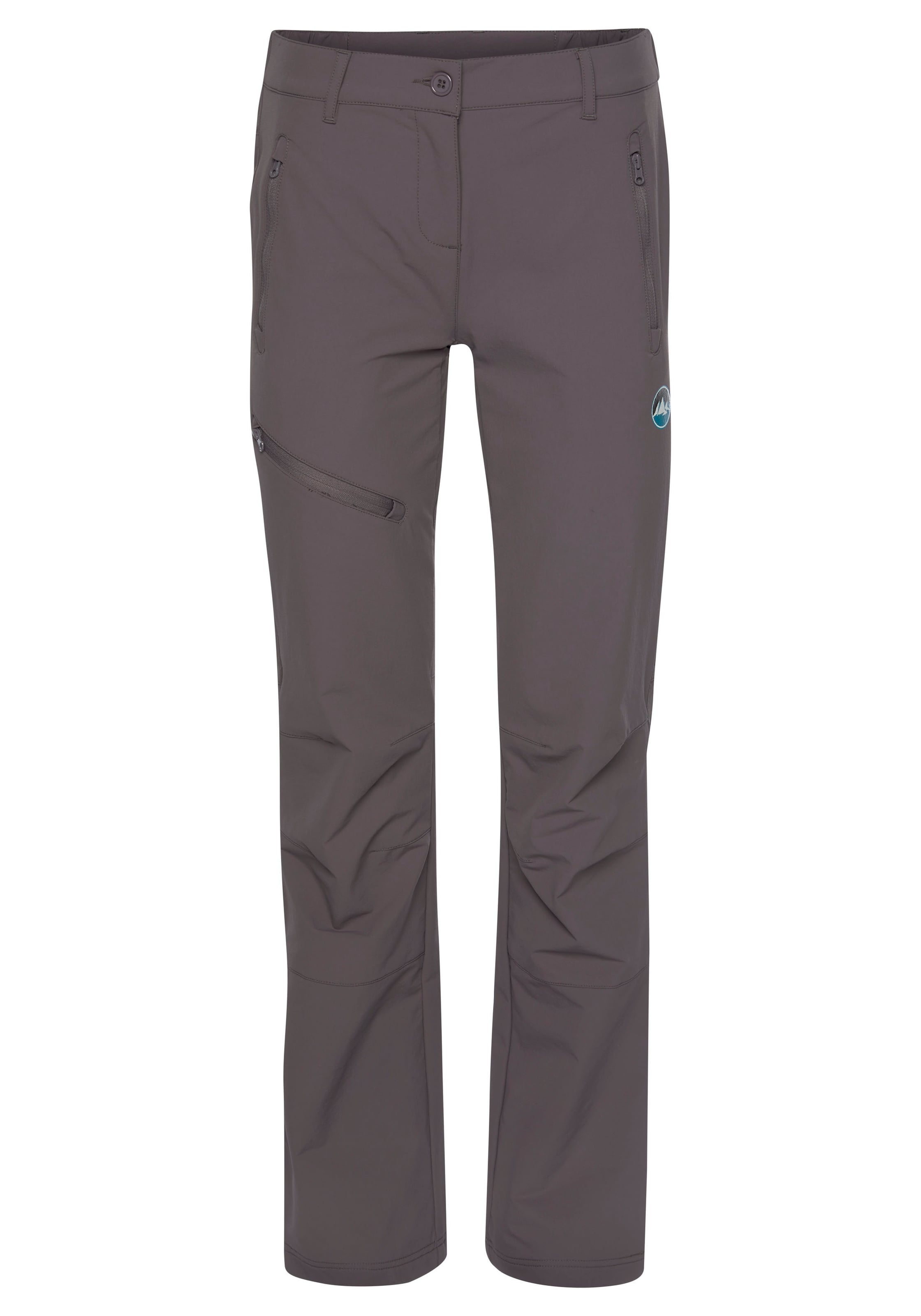 POLARINO Regular Funktionshose in Grau: Vorderseite