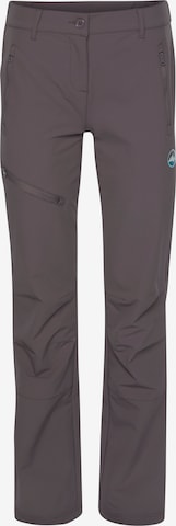 POLARINO Regular Outdoor Pants in Grey: front